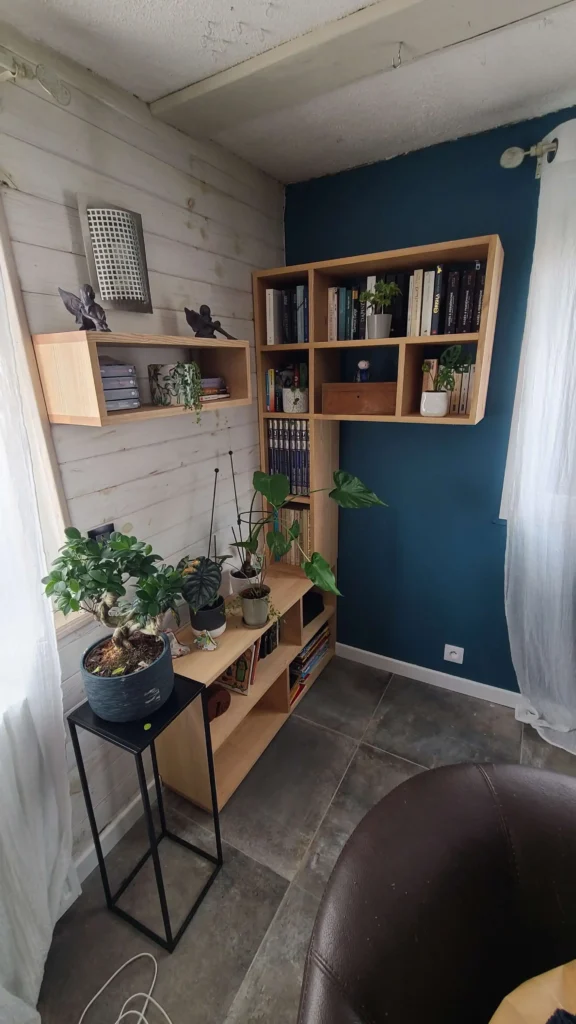 Meuble de rangement pour le salon rendu final